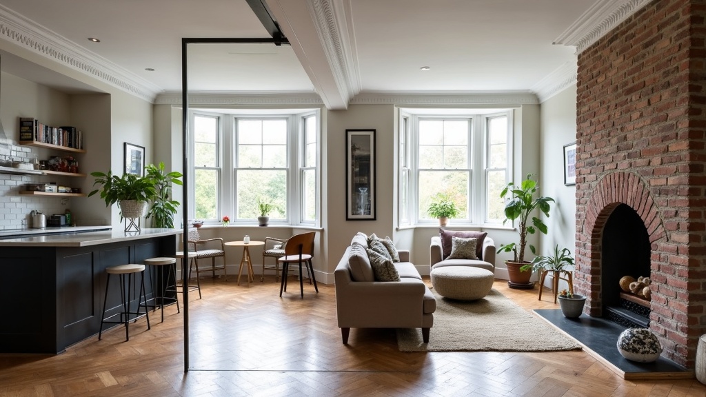 Victorian terrace converted to open plan with period features preserved