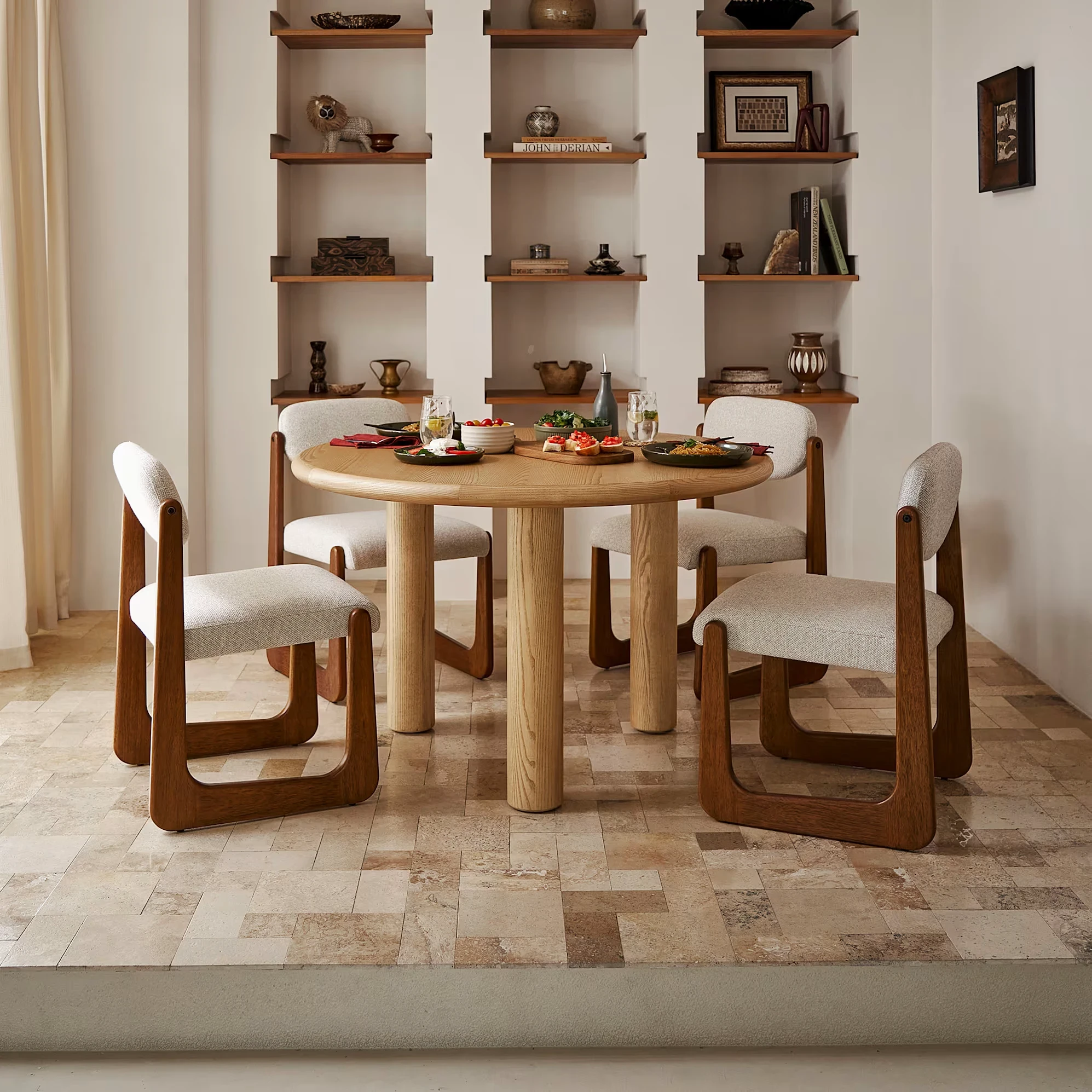 Ashen Round Dining Table