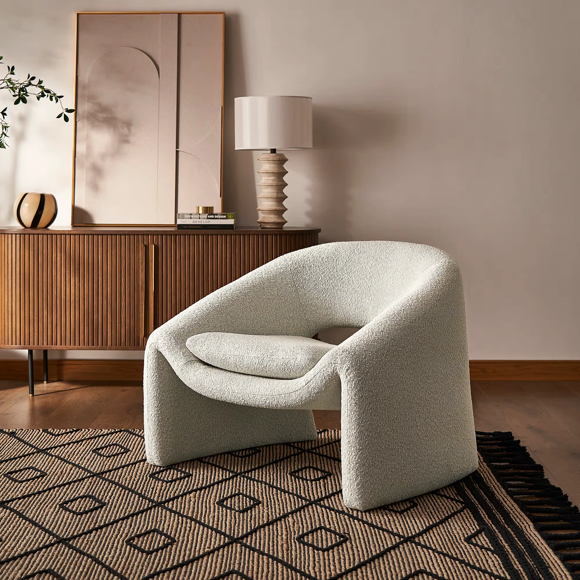Sacha Performance Bouclé Armchair