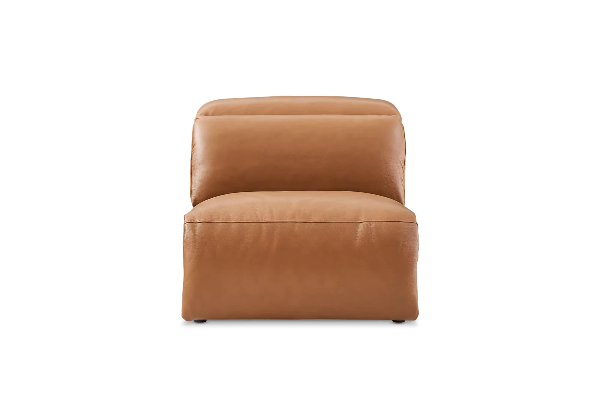Jaron Leather Armless Sofa