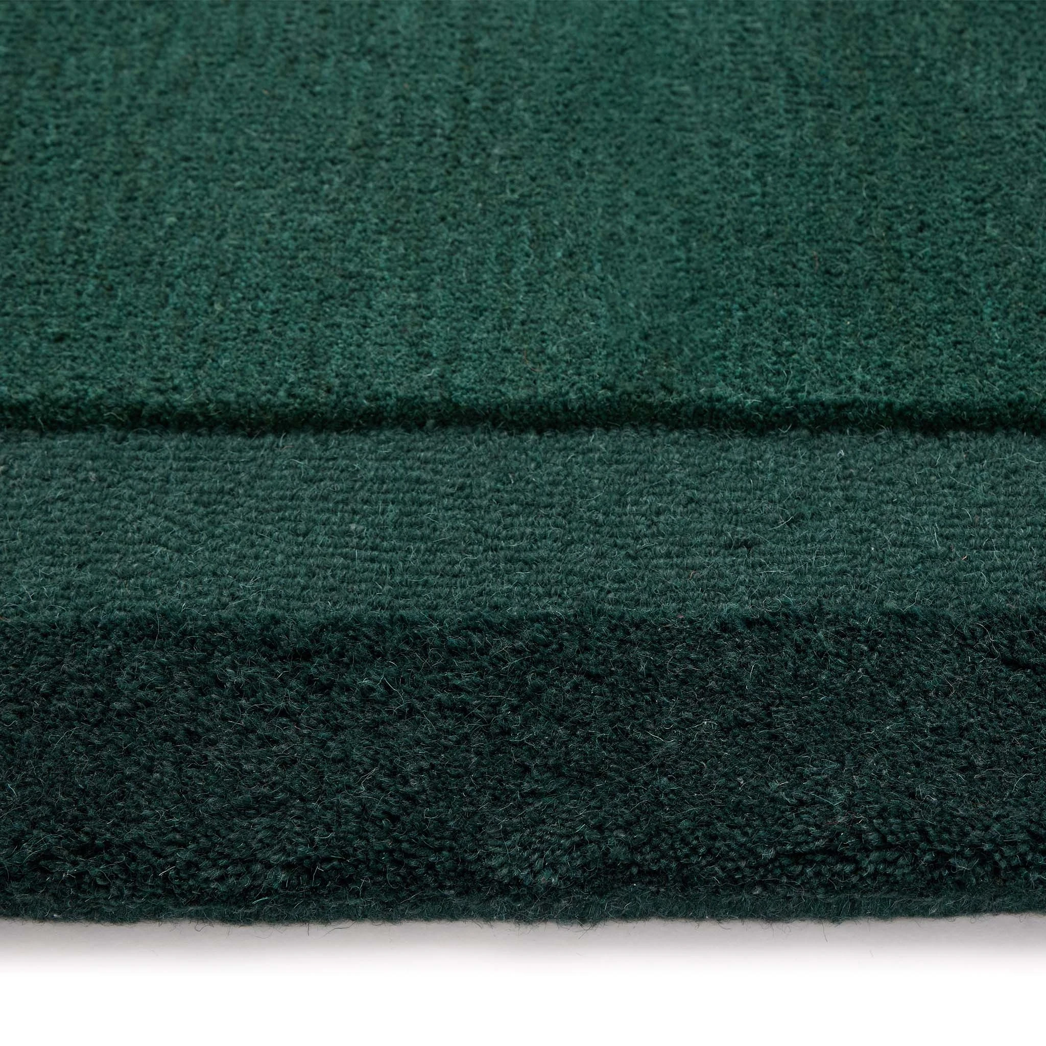 Stacked Borders Dark Green Rug