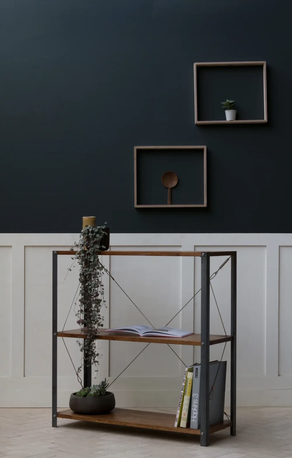 'Slim' Industrial Bookcase [Three Shelf]