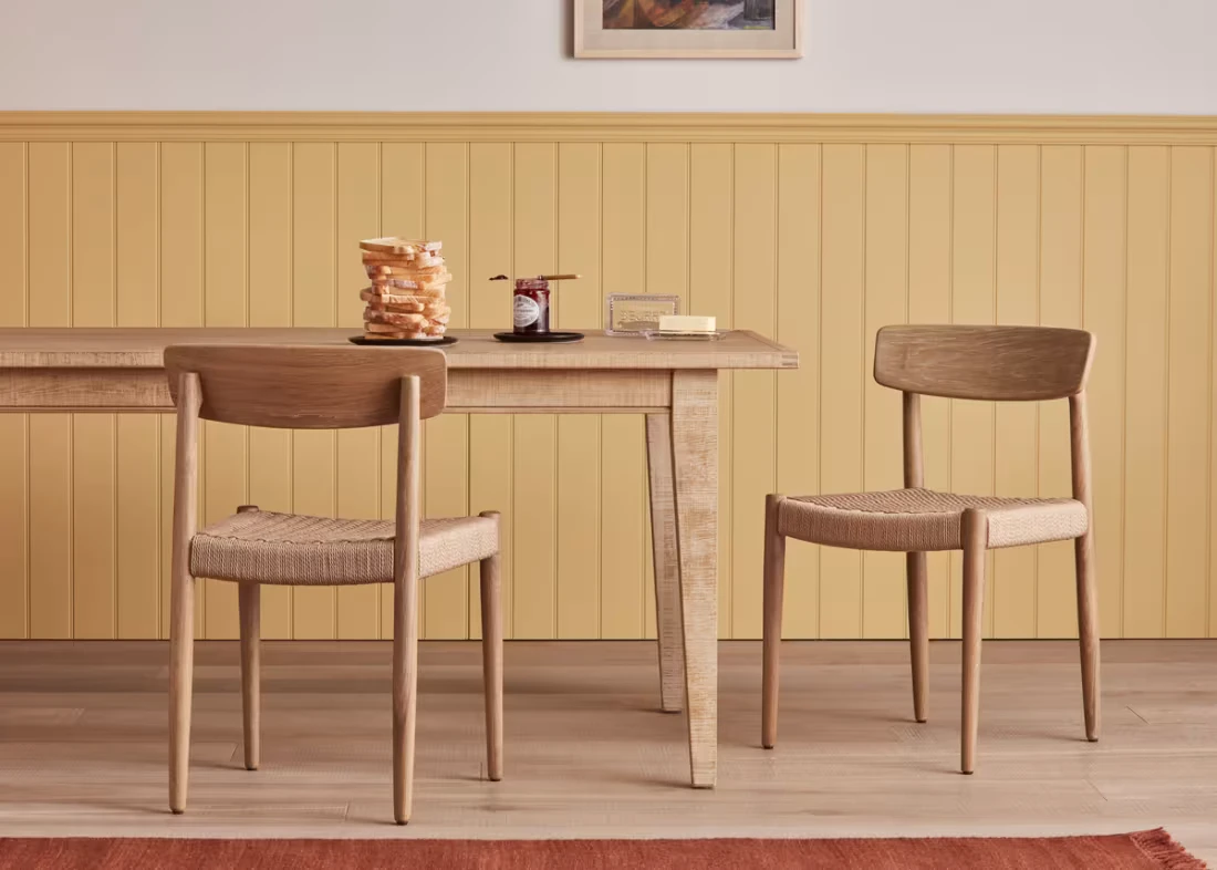 Butter Pair of Chairs - Standard - Whitewashed Oak