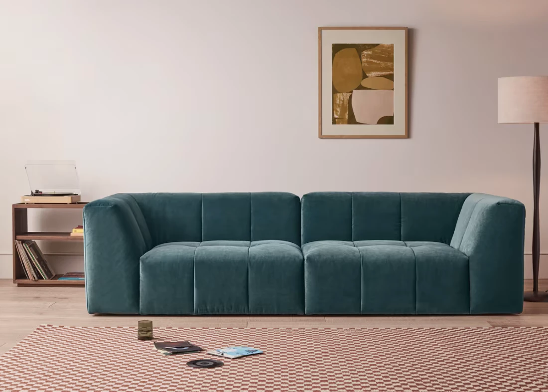 Top of the Blocks Modular Sofa - Medium - House Fabric - Thatch