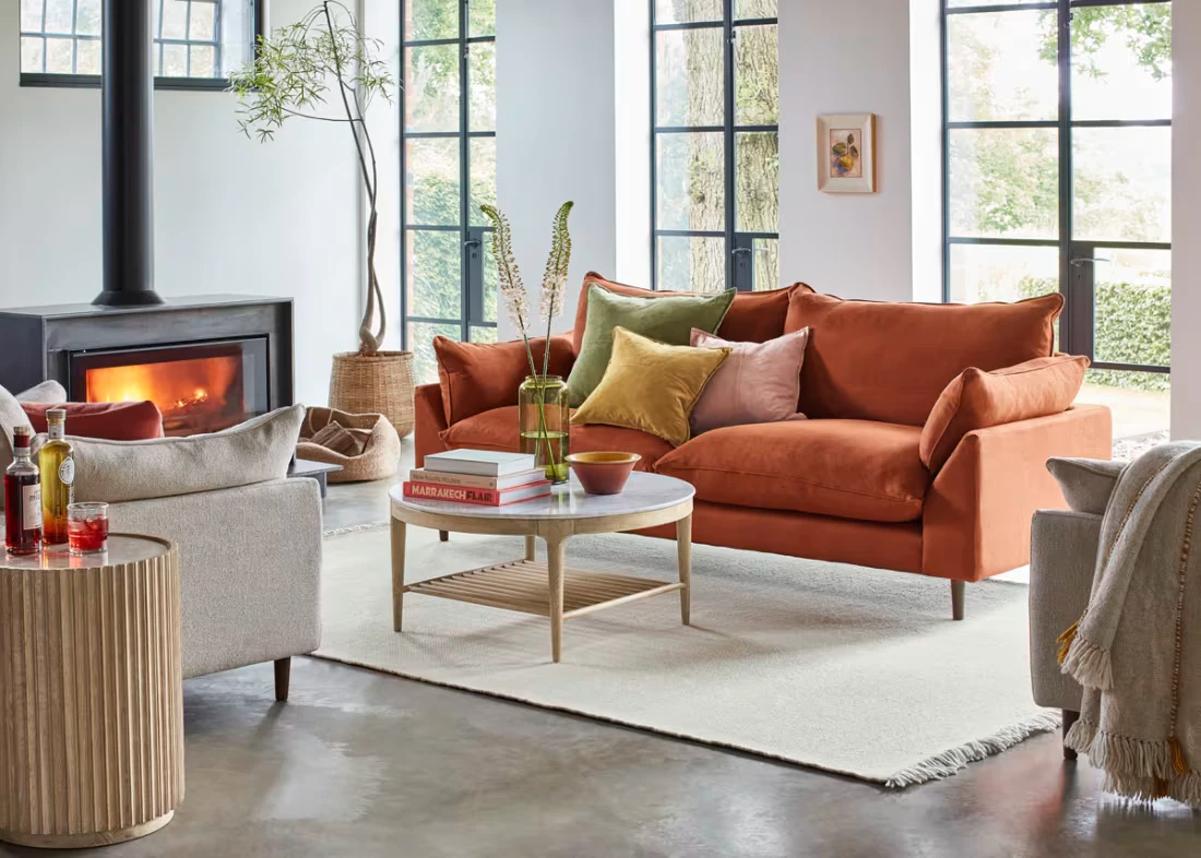 Slow Riser Sofa - Medium - House Fabric - Thatch