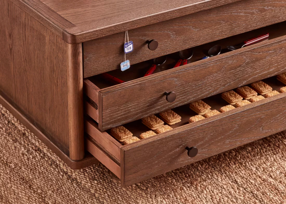 Grand Plan Coffee Table - Standard - Dark Oak - Loaf | MeetFelix