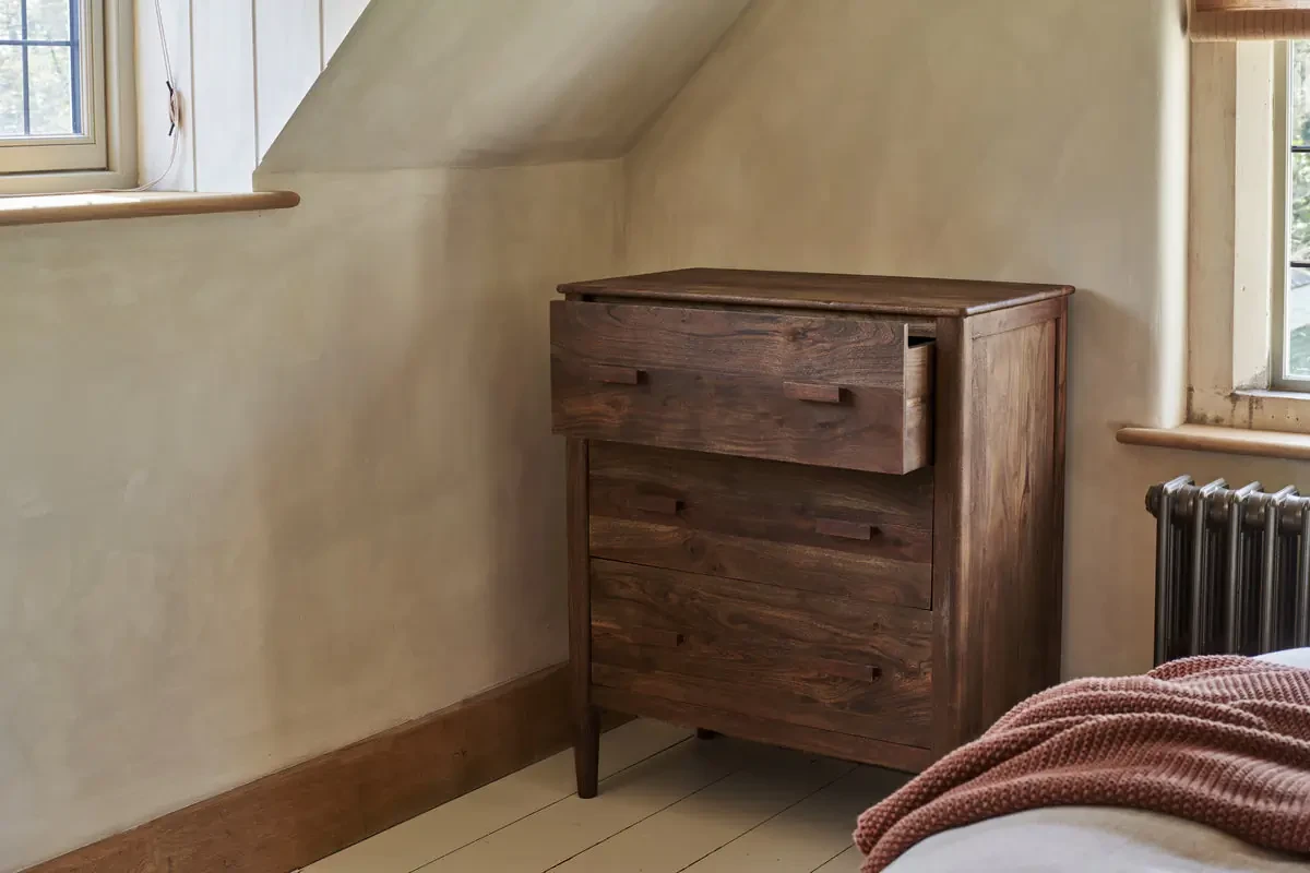Anbu Acacia Chest Of Drawers - Washed Walnut