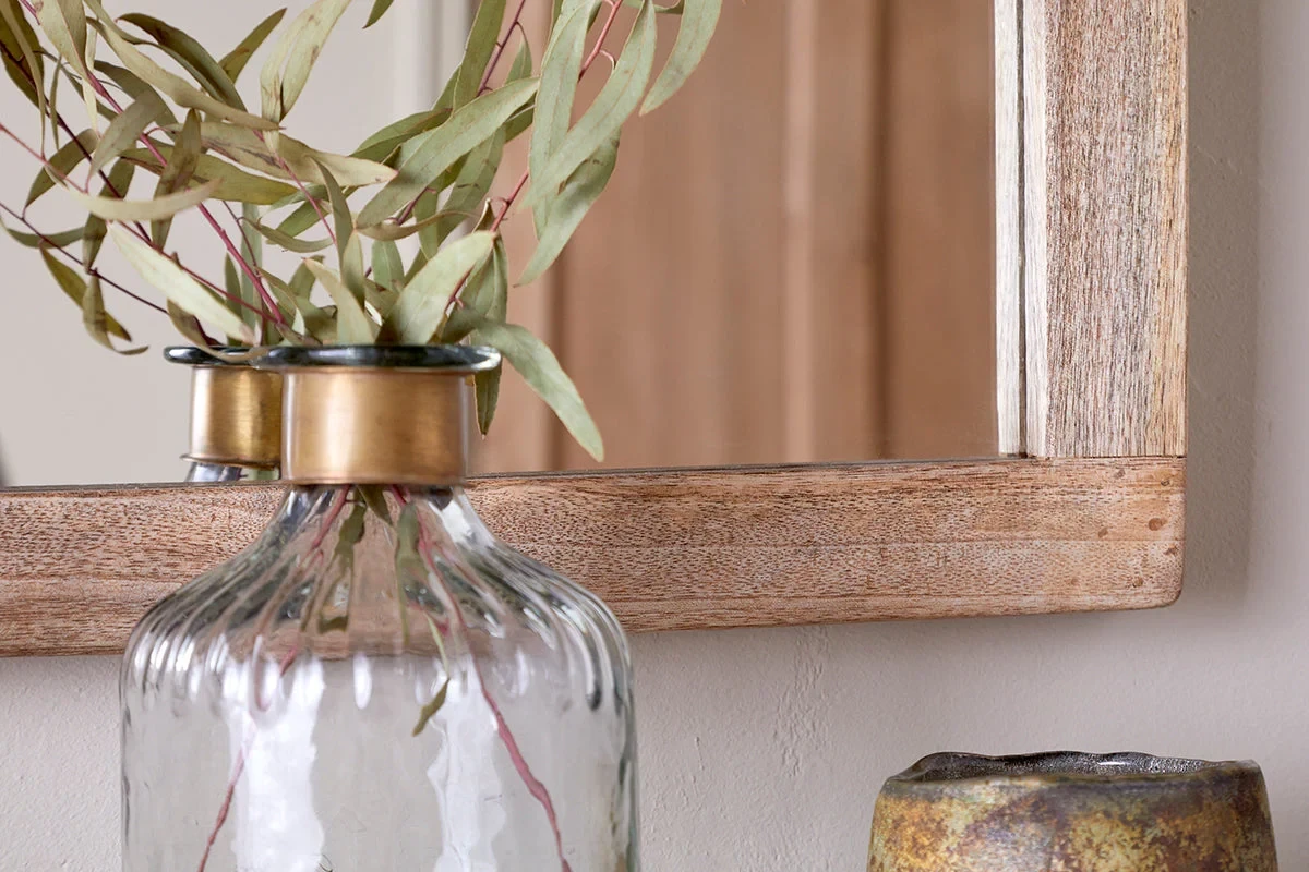 Sande Arched Mango Wood Mirror - Natural