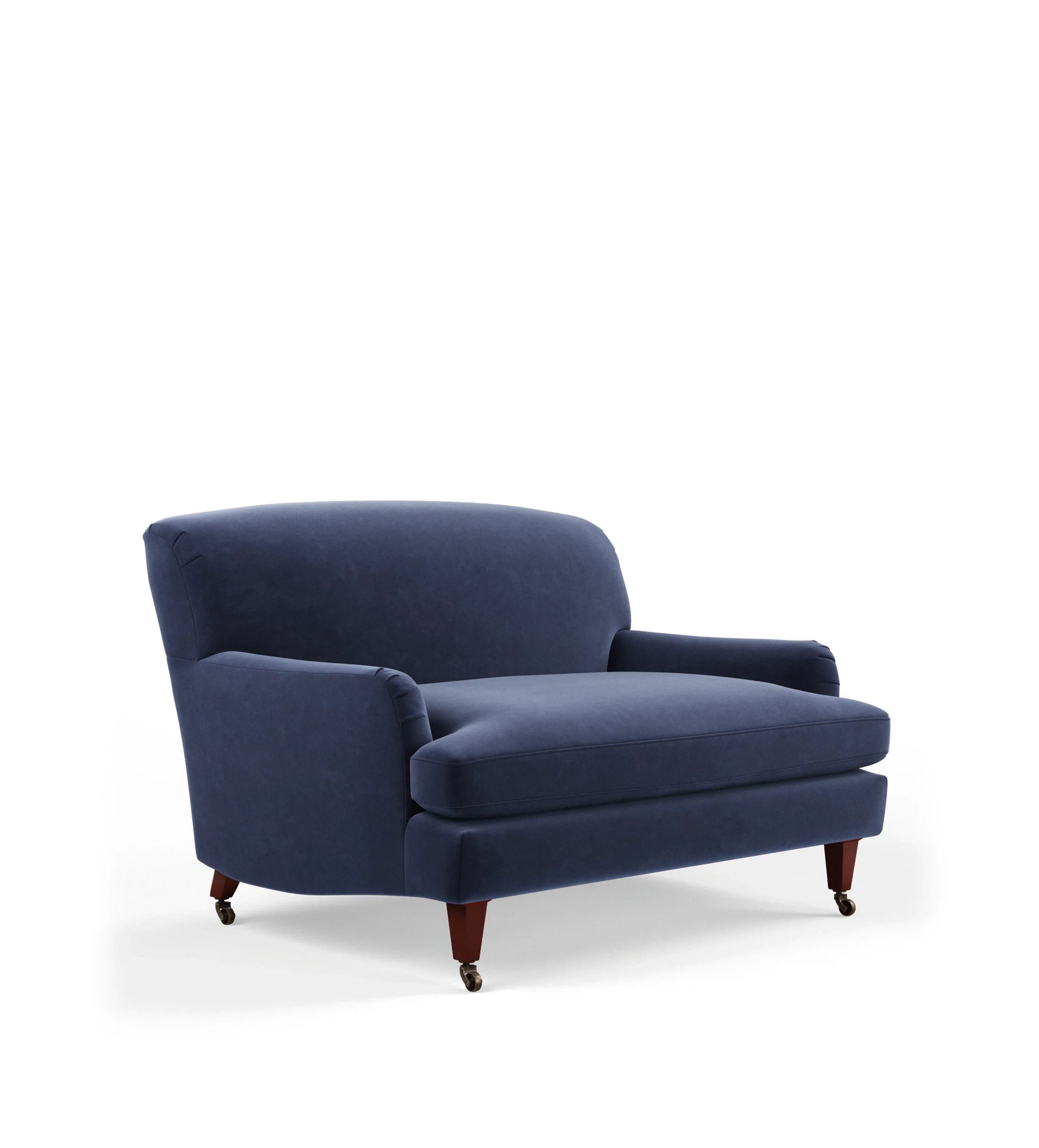 Coleridge 2-Seater Sofa with Fixed Velvet Cover - Sapphire