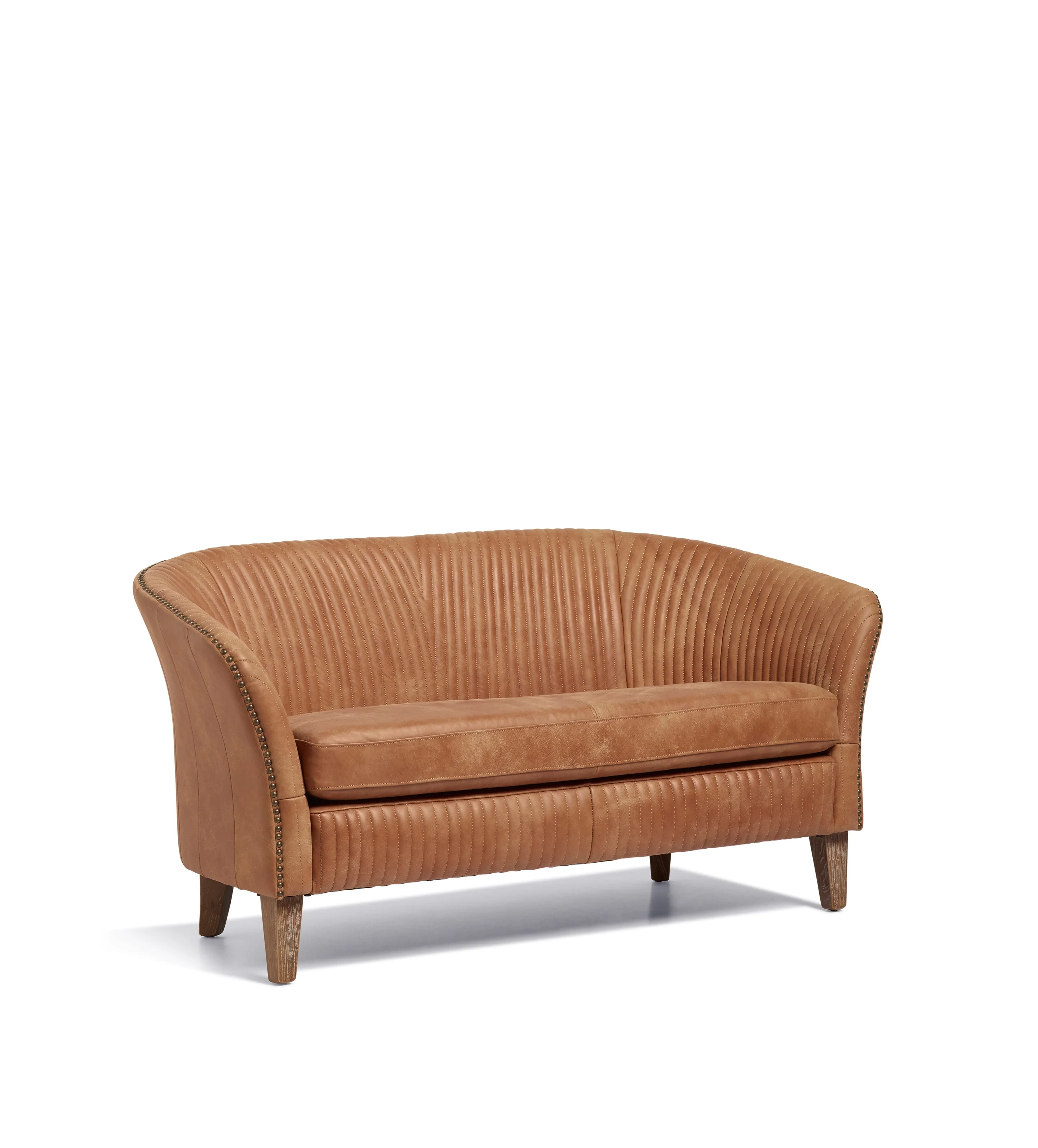 Crosby Leather 2-Seater Sofa - Hazelnut Brown