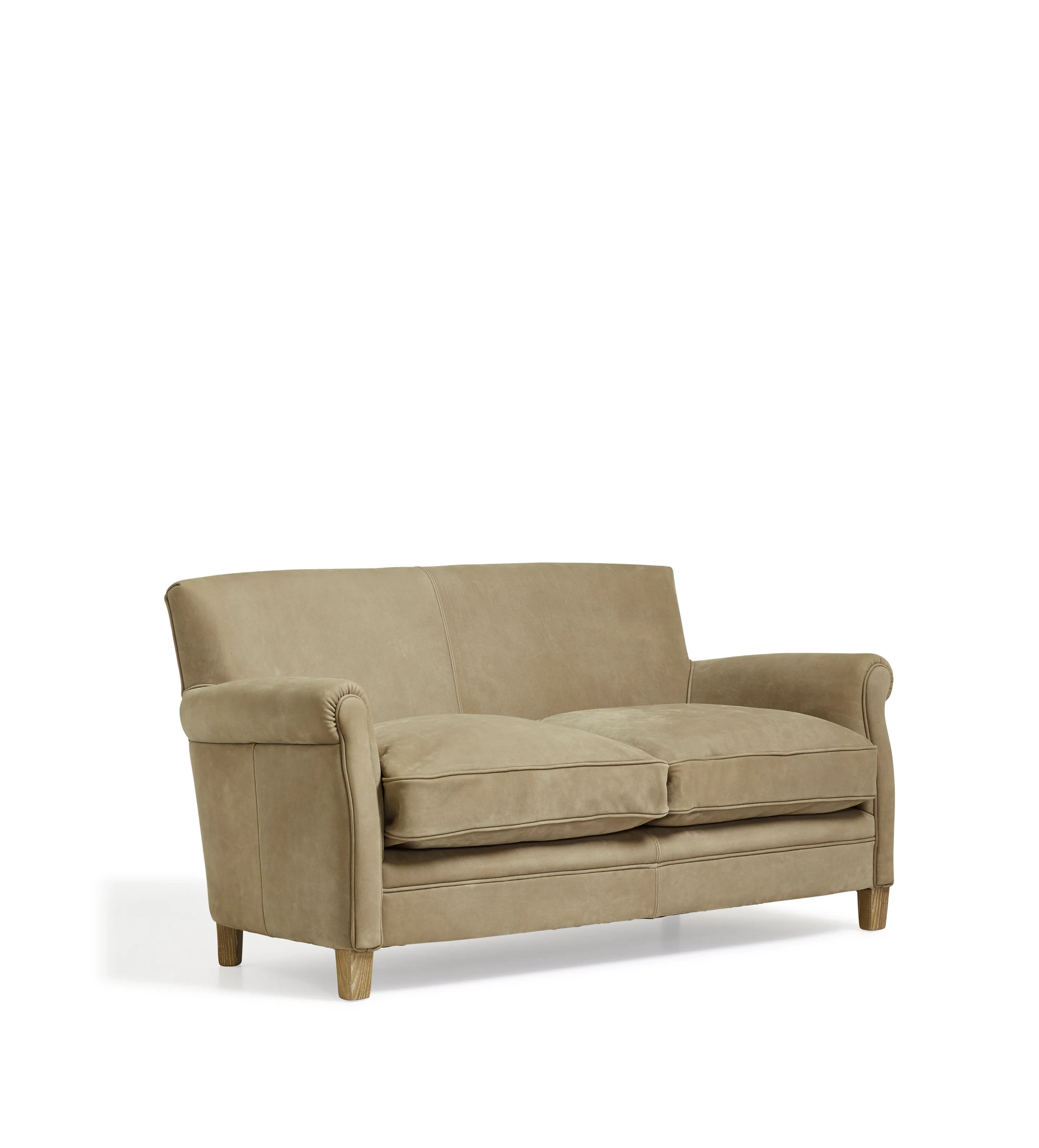 Berstone Leather 2-Seater Sofa - Pebble Grey