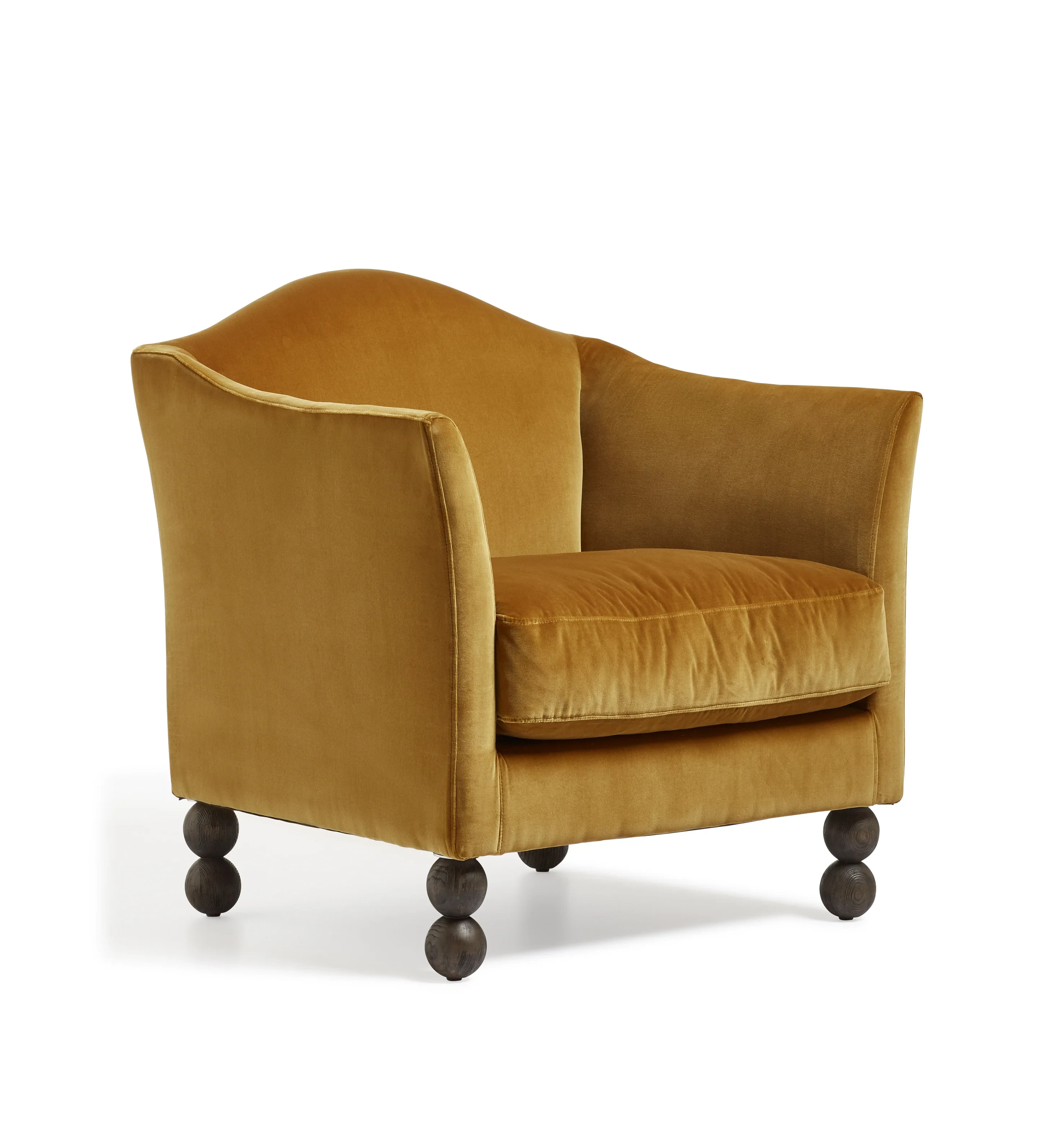 Andrea Velvet Armchair - Camel