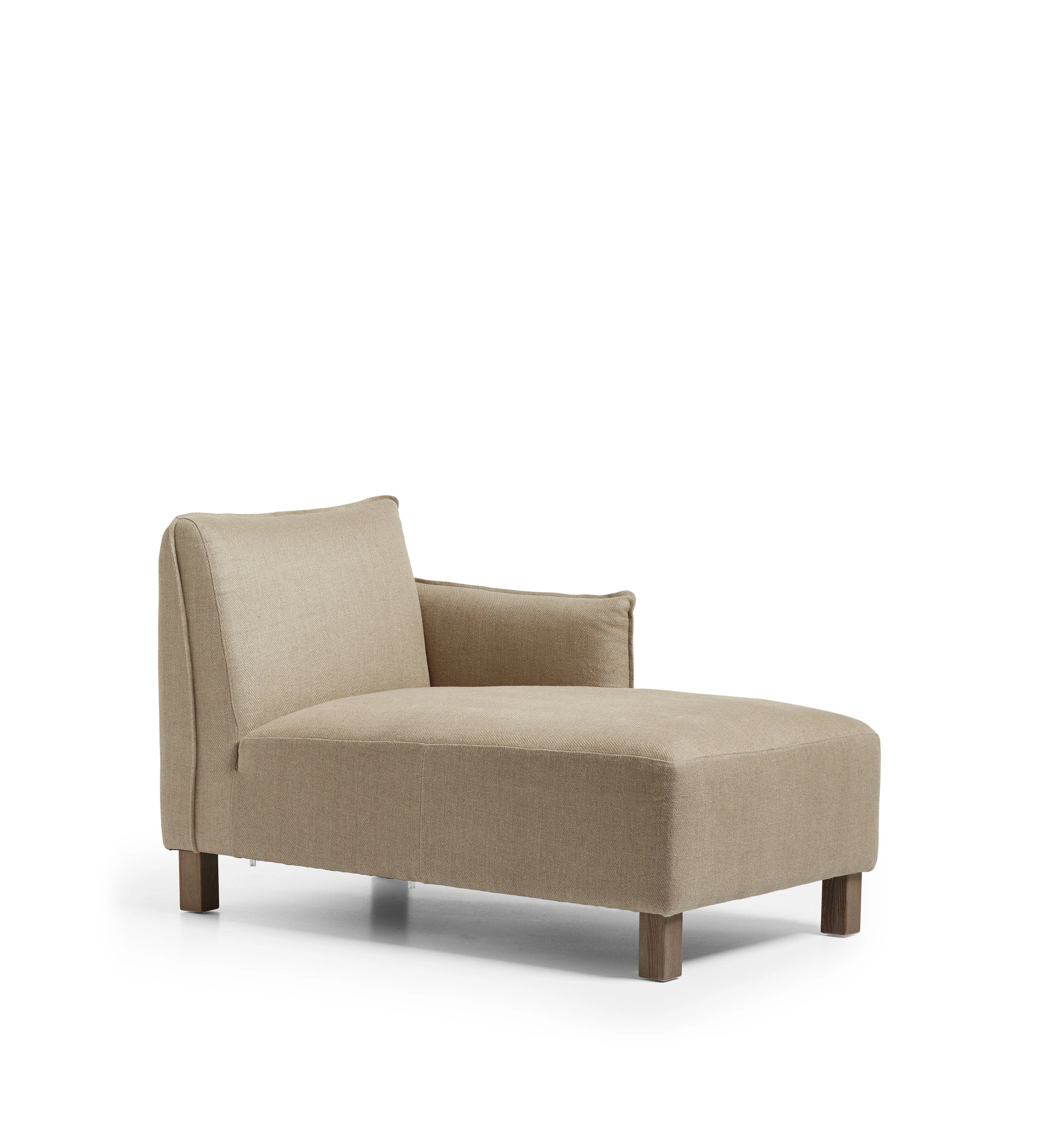 Alora Modular Sofa - Right Hand Facing Chaise - Wild Oats Wide Herringbone
