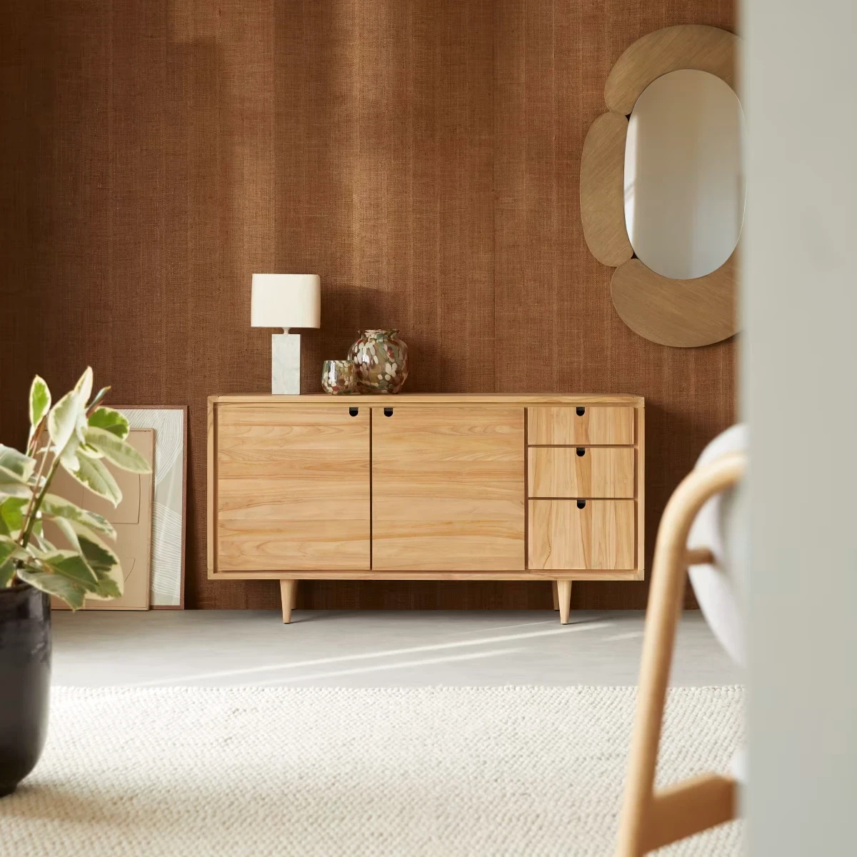 Jonàk Solid teak sideboard 145 cm