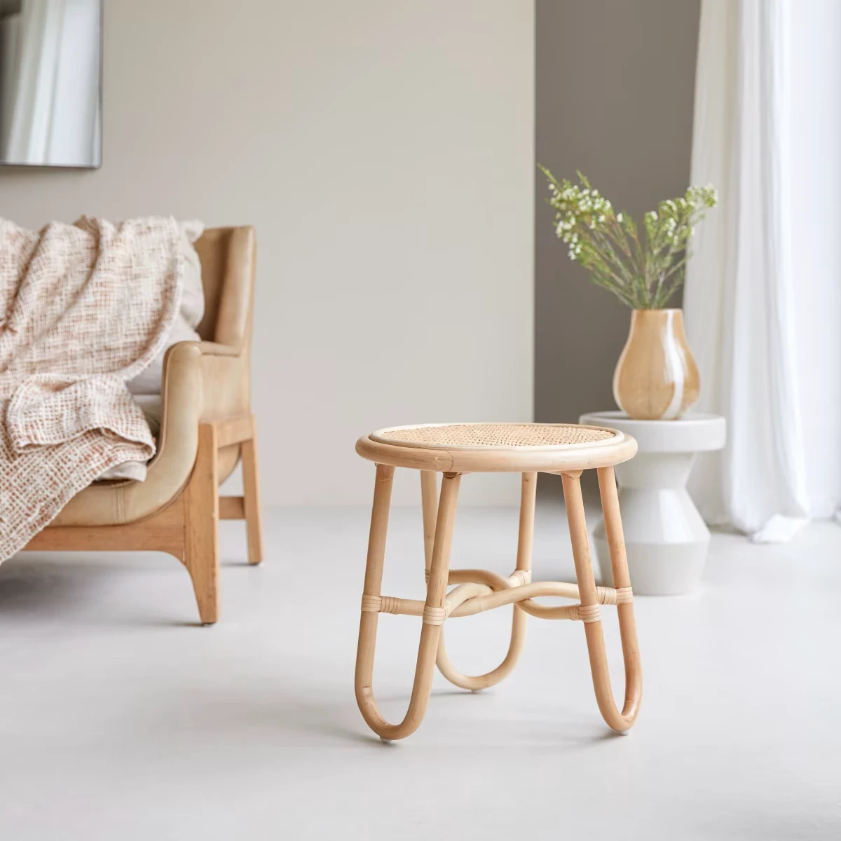 Lina Rattan Bedside Table