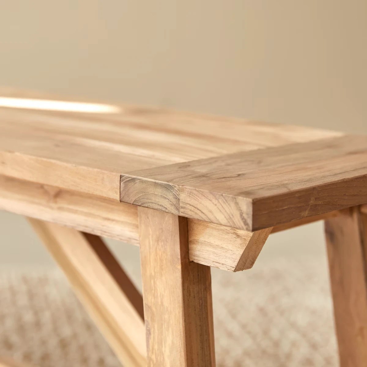 Filipe - Solid reclaimed teak bench