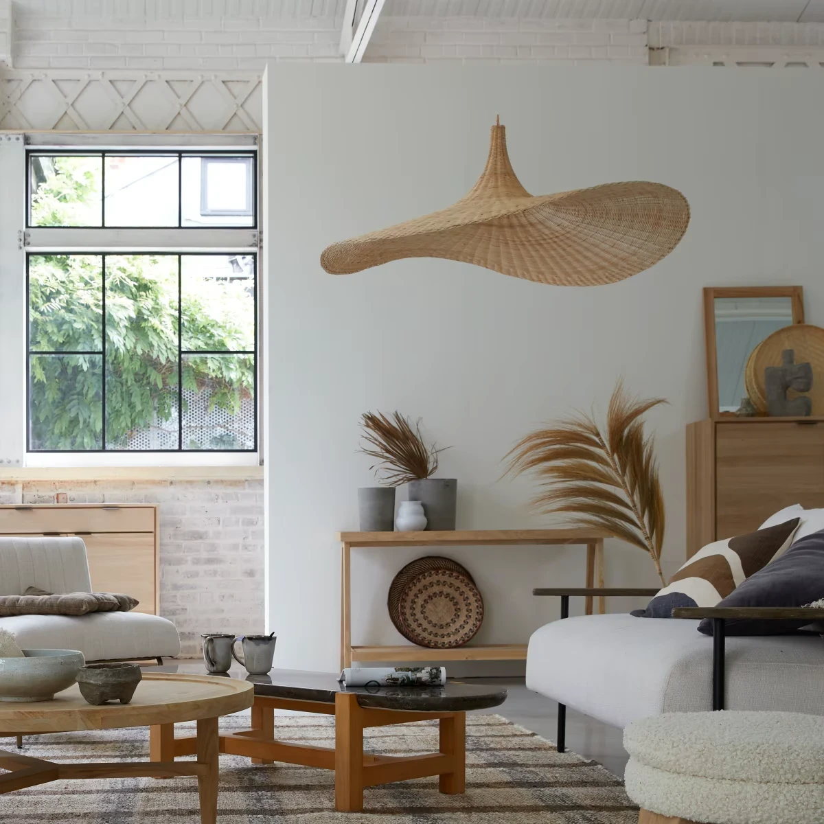 Fado Rattan pendant light 125