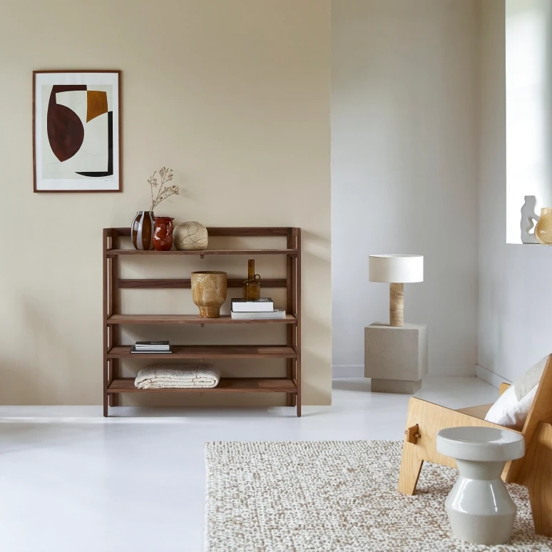 Esmée Tall walnut console table