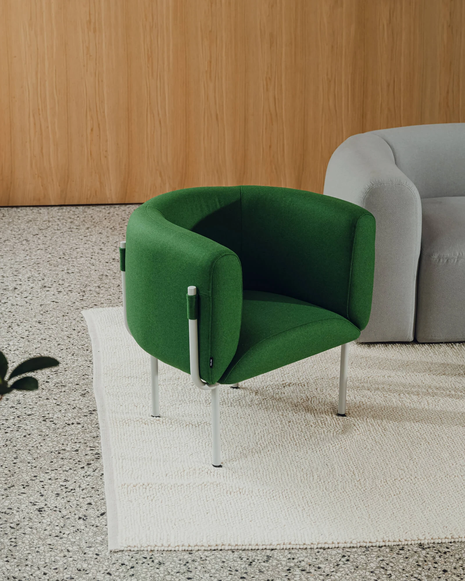 Ubi Mini Armchair - Moss Green Wool